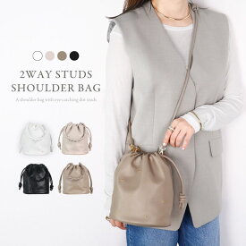 【MAX40%OFFクーポン→1点でも10%】 ＼大人気♪／ ショルダーバッグ レディース 巾着ショルダー軽量 ショルダー 巾着バッグ 小さめ 巾着 ライトグレージュ バッグ ブラック 巾着ショルダーバッグ グレージュ ホワイト ハンドバッグ 2way レザー