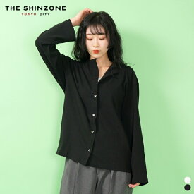 シンゾーン ハイツイスト コットン カーディガン 20SMSCU53 Shinzone HIGH TWIST COTTON CARDIGAN 長袖 クルーネック ノーカラー フリーサイズ レディース 女性用 日本製 THE SHIN ZONE ホワイト ブラック 薄手 カジュアル シンプル【 23SS 】