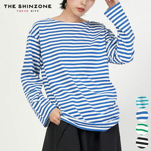 �ySALE 30��OFF�z�V���]�[�� Shinzone �}���� �{�[�_�[ T�V���c 19SMSCU93 MARINE BORDER TEE �g�b�v�X �J�b�g�\�[ ���� ���f�B�[�X �V���v�� �J�W���A�� �����O�X���[�u ��� ����T ���� �R�b�g�� ���{�� 
