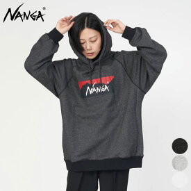 [クーポン 対象]【SALE 20％OFF】ナンガ NANGA エコ ハイブリッド ボックス ロゴ スウェット フーディー NW2311-1F202 ECO HYBRID BOX LOGO SWEAT HOODIE トップス パーカー メンズ レディース ユニセックス 裏毛 プリント ホワイト グレー ブラック [ 2023 FW 秋 冬 ]