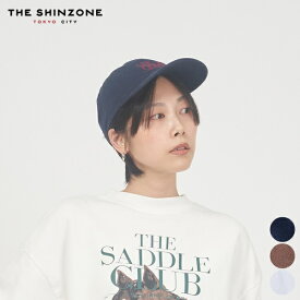 シンゾーン SHINZONE サドル クラブ キャップ 23AMSIT04 SADDLE CLUB CAP 帽子 レディース シンプル カジュアル トラッド スポーティー 刺繍 乗馬 コットン 綿 ホワイト ブラウン ネイビー F0 [ 2023 FW 春 夏 秋 冬 ] [●]