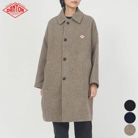 【SALE 30％OFF】ダントン DANTON ロング コート DT-A0388 WLP WOMEN'S WOOL LIGHT PILE LONG COAT アウター ステンカラー シンプル カジュアル ドロップショルダー ワイド ボディ 軽量 裏地付 ウール パイル 34 36 38 [ 2023 FW 秋 冬 ]