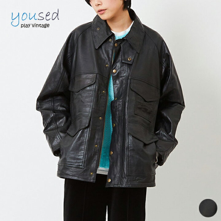 楽天市場】ユーズド YOUSED × TAUP 別注 ブルゾン レザー ジャケット 
