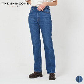 シンゾーン Shinzone フレア デニム 23SMSPA01 FLARE DENIM ボトム パンツ ジーンズ レディース シンプル カジュアル トラッド きれいめ ワイド フレア フルレングス ストレッチ センタープレス 日本製 ブルー P0 32 34 36 [ 2024 SS 春 夏 秋 冬 ]