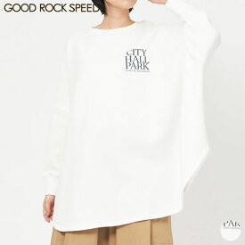 【SALE 40％OFF】グッド ロック スピード GOOD ROCK SPEED ビッグ スウェット シャツ 23NYC054W NYC 長袖 レディース シンプル カジュアル カットソー トレーナー オーバーサイズ バックプリント 裏起毛 コットン ポリエステル F ホワイト [ 2023 FW 秋 冬 ]