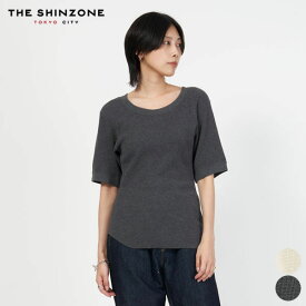【SALE 40％OFF】シンゾーン SHINZONE ワッフル ハーフ スリーブ ティー 24AMSCU03 レディース トップス WAFFLE HALF SLEEVE TEE 半袖 無地 フリー シンプル ラフ ブラック エクリュ [ 2024 FW 春 夏 秋 ]