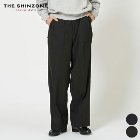 シンゾーン SHINZONE ベイカー パンツ タイプ3 BAKER PANTS TYPE-3 レディース ウール ギャバ ボトム パンツ センタープレス ロングパンツ 上品 大人パンツ ゆったり カジュアル 24AMSPA09 [ 2024 FW 秋 冬 ]
