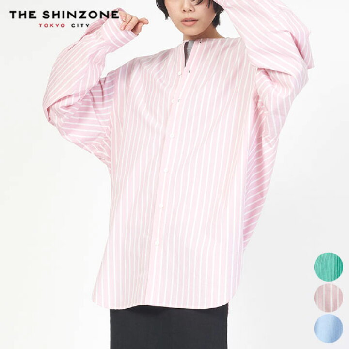 楽天市場】【SALE 30％OFF】シンゾーン SHINZONE ノーカラー シャツ 