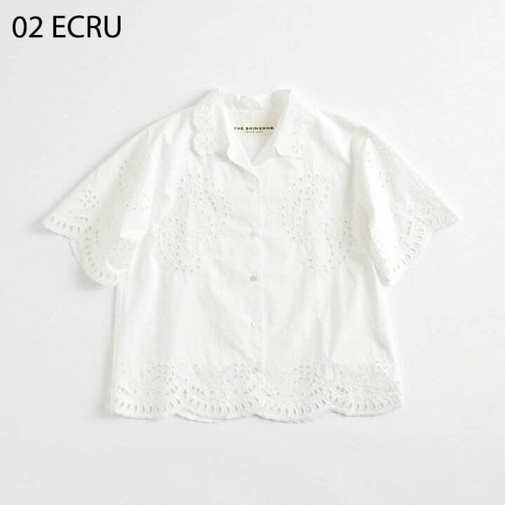 24ss THE SHINZONE BOX COLLAR BLOUSE ブラウス（THE SHINZONE 