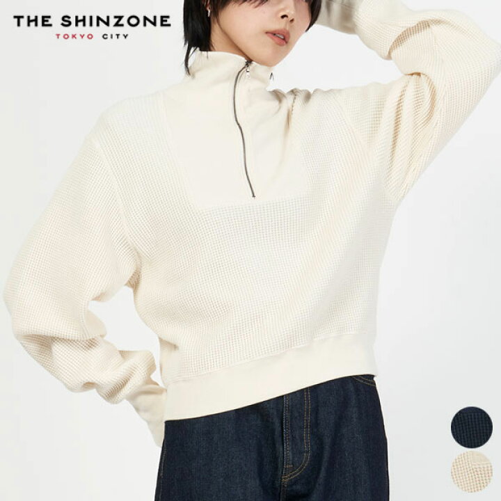 楽天市場】シンゾーン SHINZONE ハーフジップ ワッフル プルオーバー 