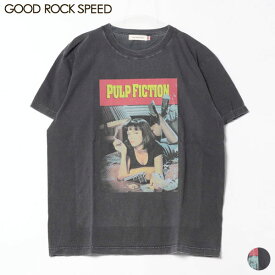 【24SS新作】グッド ロック スピード GOOD ROCK SPEED PULP FICTION 24PFC004W パルプ フィクション Tシャツ トップス 半袖 レディース シンプル カジュアル グラフィック プリント ややゆったりサイズ 映画T コットン チャコール [ 2024 SS 春 夏 ]