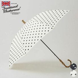 トラディショナル ウェザーウェア traditional weatherwear アンブレラ バンブー ライト A241SLGGO0260BU UMBRELLA BAMBOO LITE TWW 傘 レディース レイン グッズ 長傘 梅雨 エレガント 上品 UVカット 晴雨兼用 モダン ドット 柄 [ 2024 SS 春 夏 秋 冬 ]/mtd/