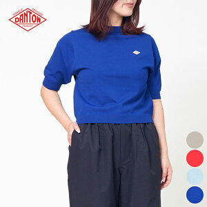 �y26SS�V��z�_���g�� DANTON �n�[�t �X���[�u �N���[ �l�b�N HALF SLEEVE CREW NECK ���f�B�[�X �g�b�v�X ���� �J�b�g�\�[ ���� �j�b�g �n�C�Q�[�W �V���v�� ���n �����|�C���g #DT-D0135 YSD [ 2026 SS �t ��