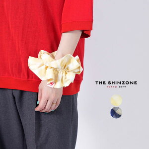 �y26SS�V��z�V���]�[�� SHINZONE �M���K�� �`�F�b�N �X�N�����`�[ GINGHAM CHECK SCRUNCHIE ���f�B�[�X �V���V�� �傫�� �A�N�Z���g �I���W�i�����n �|���G�X�e��100 ���{�� �C�G���[ �u���[ 26SMSIT01 [ 20