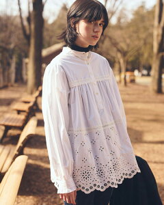 �y26FW�V��z�V���]�[�� SHINZONE �`���[�` �u���E�X CHURCH BLOUSE ���f�B�[�X �g�b�v�X ���� �h�J���[�X �V���v�� ���n �d�˒� ���C���[�h �R�b�g�� ��100 26AMSBL06 [ 2026 FW �t �H �~ ][FW500]