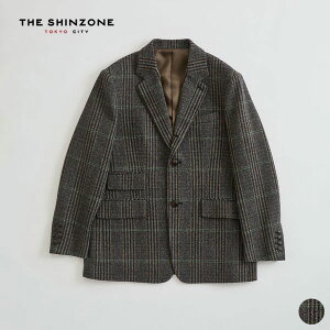 �y26FW�V��z�V���]�[�� SHINZONE �u���e�B�b�V�� �E�[�� �`�F�b�N �W���P�b�g BRITISH WOOL CHECKED JACKET ���f�B�[�X �A�E�^�[ �H�D�� �g���b�h �g���f�B�V���i�� 3�{�^�� �`�F���W�|�P�b�g ���p�b