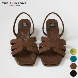 【SALE 80％OFF】シンゾーン ピシーズ サンダル 22MLVSH01 Shinzone PISCES SANDALS レディース スエード 日本製 ヒール ブラック キルティング スエード カジュアル ブラック ブラウン ブルー グリーン キルト [Z]