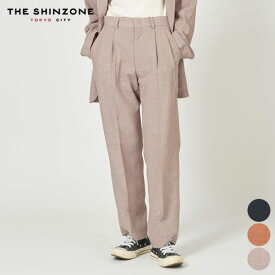 【SALE 50％OFF】シンゾーン SHINZONE メランジ クライスラー パンツ MELANGE CHRYSLER PANTS レディース スラックス ボトム ヴィンテージリネンのような風合い 裏地付き 23MMSPA09 [BCR]