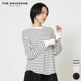 シンゾーン Shinzone ミリタリー プルオーバー 21SMSCU02 MILITARY PULLOVER トップス カットソー ロングスリーブ 長袖 レディース 綿 リブ 日本製 カジュアル プルオーバー ボーダー 無地 フリー ブラック ホワイト [ 2025 SS 春 秋 冬 ]