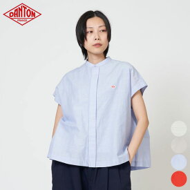 【一部SALE 20%OFF】ダントン DANTON スリーブレス シャツ SLEEVELESS SHIRT レディース トップス ノースリーブ ギャザー 綿 麻 コットン リネン シンプル カジュアル ホワイト グレージュ サックス レッド #DT-B0235 VCL [ 2025 SS 春 夏 ]