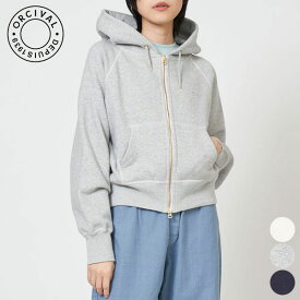 【SALE 20%OFF】オーシバル ORCIVAL レディース フレンチテリー ジップ フーディー FRENCH TERRY ZIP HOODIE フード パーカー 羽織 短丈 裏毛 ワンポイント ロゴ シンプル #OR-C0426 [ 2025 FW 春 夏 秋 冬 ]