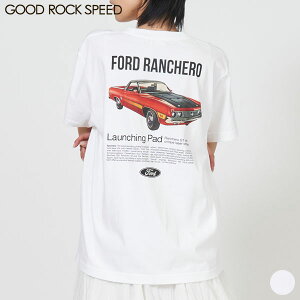 �ySALE 40��OFF�z�O�b�h ���b�N �X�s�[�h GOOD ROCK SPEED �t�H�[�h �����`�F�� �o�b�N �v�����g T�V���c Ford RANCHERO Back Print Tee ���f�B�[�X �g�b�v�X ���� �z���C�g 25FOD006W [ 2025 SS �t �� ] [��]