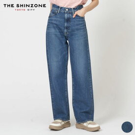 [ 再入荷 ] シンゾーン SHINZONE マリリン デニム MARILYN DENIM レディース パンツ ボトム ハイウエスト ヴィンテージ感 スーパーゼロ 綿100 コットン ブルー 24AMSPA01 [ 2025 FW 春 夏 秋 冬]