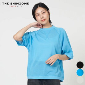 【SALE 40％OFF】シンゾーン SHINZONE シアー ハーフ スリーブ スウェット シャツ SHEER HALF SLEEVES SWEATSHIRT レディース トップス 半袖 透け感 シャリ感 シンプル 無地 ホワイト グレー ターコイズ 25MMSCU08 [ 2025 SS 春 夏 ]