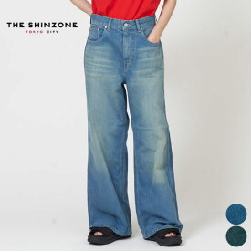【SALE 40％OFF】シンゾーン SHINZONE ロビンソン デニム パンツ ROBINSON DENIM PANTS レディース ボトム ワイド レトロ ヴィンテージ感 綿100 コットン ブルー ライトブルー 25MMSPA07 [ 2025 SS 春 夏 秋 冬]