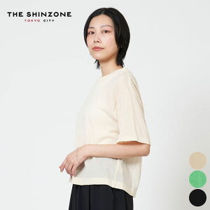 �ySALE 40��OFF�z�V���]�[�� SHINZONE �V�A�[ �K�[�[ �n�[�t �X���[�u T�V���c SHEER GAUZE HALF SLEEVE TEE ���f�B�[�X �g�b�v�X ���� ������ �V���v�� ���n �u���b�N �G�N���� �O���[�� 25SMSCU01 [ 2025 SS �t 