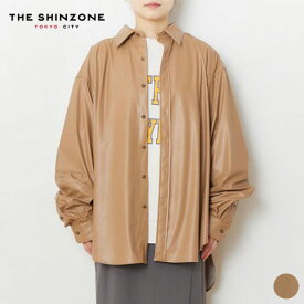 【SALE 50％OFF】シンゾーン SHINZONE シンセティック レザー シャツ レディース 長袖 薄手 羽織 SYNTHETIC LEATHER SHIRT 22MMSBL18 [Z]