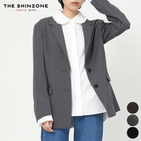 シンゾーン SHINZONE クライスラー ジャケット 23SMSJK02 CHRYSLER JACKET ライトアウター トップス レディース シンプル カジュアル トラッド セットアップ テーラード 日本製 ポリエステル キュプラ グレー ネイビー 34 36 [ 2025 FW 春 夏 秋 冬 ]