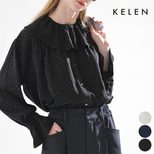 y25FWVzP KELEN hbg uEX LONA dot blouse LKL25WBL2269 fB[X gbvX  Vc XG[h t C[h |GXe100 [ 2025 FW t H ~ ]