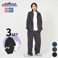 【SALE 35%OFF】[ 3点セット ]サウザンドマイル THOUSAND MILE ブルゾン Tシャツ パンツ 3点セット ユニ…