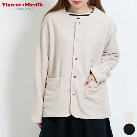 【25FW新作】ヴァンソン エ ミレイユ VINCENT ET MIREILLE フリース カーディガン FLEECE CARDIGAN VM252FL00220 レディース アウター ライトアウター 軽量 重ね着 スナップボタン 洗濯可能 イージーケア ポリエステル100 [ 2025 FW 秋 冬 ]