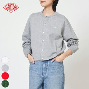 �y26SS �V�F���ׁz�_���g�� DANTON ���f�B�[�X �h�b�g �{�^�� �N���[ �l�b�N �J�[�f�B�K�� DOT BUTTON CREW NECK CARDIGAN �R�b�g�� �X�E�F�b�g �J�[�f �{�b�N�X�V���G�b�g ���S �����|�C���g #DT-C0405 CIN [