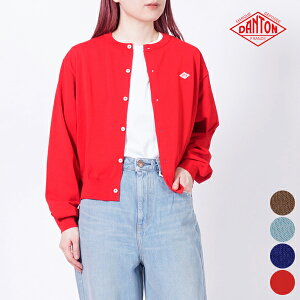 �y26SS�V��z�_���g�� DANTON �N���[ �l�b�N �J�[�f�B�K�� CREW NECK CARDIGAN ���f�B�[�X �g�b�v�X ���� �H�D�� �N���[�l�b�N �W���X�g�����O�X ���S���b�y�� �V���v�� �{�^�� #DT-D0137 YSD [ 2026 SS �t 