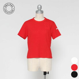 【26SS新作】オーシバル ORCIVAL クルー ネック Tシャツ CREW NECK T-SHIRT レディース ト半袖 カットソー 無地 シンプル 薄手 透け感 パターンメッシュ ワンポイント ロゴワッペン 伸縮性 コットン 綿100 日本製 #OR-C0527 OWE [ 2026 SS 春 夏 ] [S★]