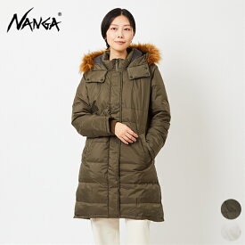 【SALE 20％OFF】ナンガ NANGA オーロラ ダウン ハーフ コート N1AY AURORA DOWN HALF COAT レディース ダウン コート アウター 防水 防風 暖かい セミフレア Aライン 日本製 白 生成り アイボリー カーキ WS WM WL [ NNG 2022 FW 秋 冬 ]