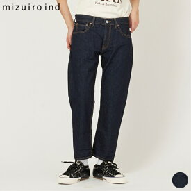 【SALE 20％OFF】ミズイロインド mizuiro ind 8分丈 デニム 3-27054 length denim 定番 ボトムス パンツ ジーンズ レディース シンプル ナチュラル カジュアル きれいめ テーパード レイヤード コットン 綿 日本製 0 1 2 3 [ 2023 SS 春 夏 秋 冬 ]