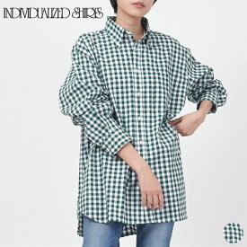 [クーポン 対象]【SALE 30％OFF】インディビジュアライズドシャツ INDIVIDUALIZED SHIRTS リラックス フィット シャツ RELAXED FIT SHIRT GINGHAM CHECKS ギンガム チェック メンズ レディース トップス 長袖 コットン アメリカ製 グリーン [ 2023 SS 春 夏 秋 ]