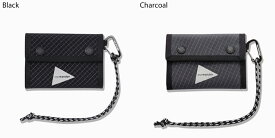 アンドワンダー and wander リフレクティブ リップ ウォレット 5743987216 reflective rip wallet 小物 財布 メンズ レディース ユニセックス カジュアル デイリー アウトドア 耐水 ポリエステル チャコール ブラック[ 2023 FW 春 夏 秋 冬 ] /hfd