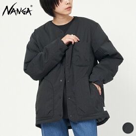 【スーパーSALE 40％OFF】ナンガ NANGA メンズ タキビ リップストップ インナー ダウン カーディガン ND2241-1B302 TAKIBI RIPSTOP INNER DOWN CARDIGAN MEN トップス ライトアウター メンズ カジュアル アウトドア ノーカラー ブラック S M L [ 2023 FW 春 秋 冬 ]