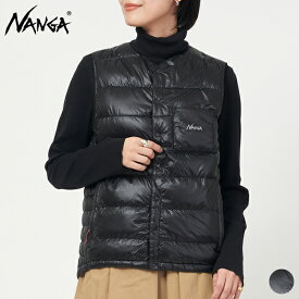 [クーポン 対象]【SALE 10％OFF】ナンガ NANGA メンズ インナー ダウン ベスト ND2241-1B311 INNER DOWN VEST (MEN) トップス ジレ シンプル カジュアル アウトドア レイヤー リフレクトロゴ プリント Vネック 薄手 ロゴ 3シーズン対応 ブラック S M L [ 2023 FW 春 秋 冬 ]