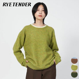 【SALE 30％OFF】ライテンダー RYE TENDER プラットセーター R23-02-01-011 PLATT SWEATER レディース ニット カシミア バイカラー シンプル カジュアル ストレッチ糸 トップス グリーン ブラウン [ 2024 FW 秋 冬 ]