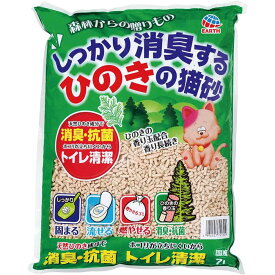 猫砂 森林からの贈りもの しっかり消臭するひのきの猫砂 7L 猫の砂 猫用トイレ 固まる 流せる 燃やせる 飛び散りにくい 抗菌臭 国産 アース・ペット