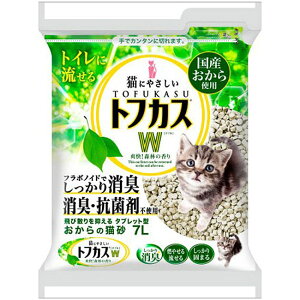 猫砂 トフカスW 7L 森林の香り おからの猫砂 猫の砂 猫用トイレ 固まる 流せる 消臭 国産 ペグテック