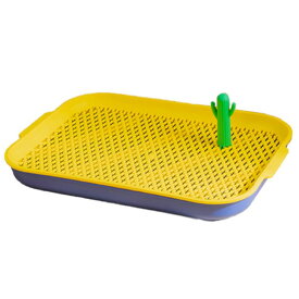 オアシスドッグトイレ レギュラー イエロー トイレトレー 犬用トイレ用品 犬用品 メッシュ 飛び散りにくい おしゃれ 子犬用 超小型犬用 小型犬用 パピー トイレトレーニング マーキングポール ペティファーム Petifam