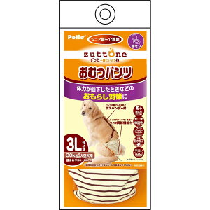 老犬介護用おむつパンツ K 3Lサイズ 大型犬用 シニア犬用 高齢犬用 老犬用 犬用おむつパンツ おもらし対策 調整付き 防水加工 手洗いOK 伸縮性 通気性 介護用品 Zuttone ずっとね ペティオ