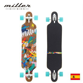 Miller スペイン発 スケートボード ロングボード ロングスケートボード ロンスケ パーク不要 平地で楽しめる ソフトウィールだから静かに遊べる 住宅地でも安心スケボー【国内正規代理店品】